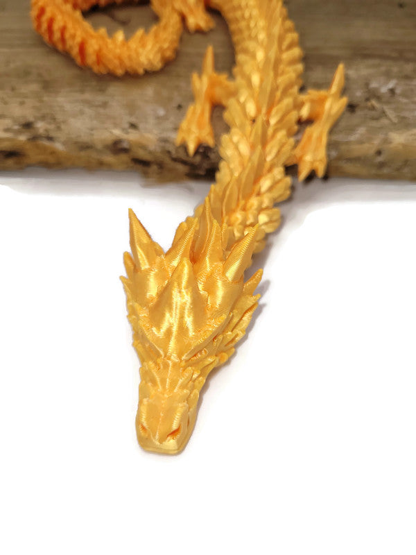 Flexi-Drache „Golden“ – gefertigt im 3D-Druck