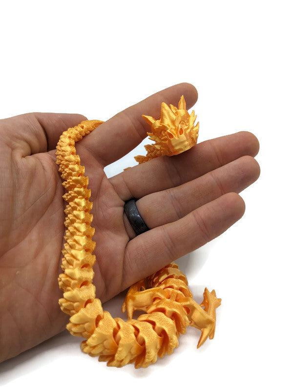 Flexi-Drache „Golden“ – gefertigt im 3D-Druck