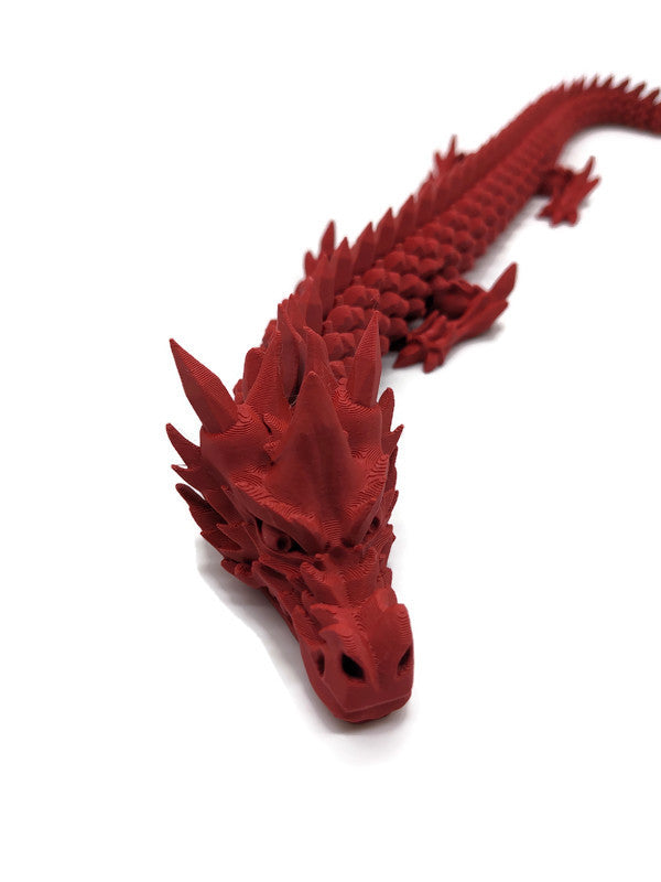 Flexi-Drache „Blutkamm – Wächter der Scharlachklippen“ – gefertigt im 3D-Druck