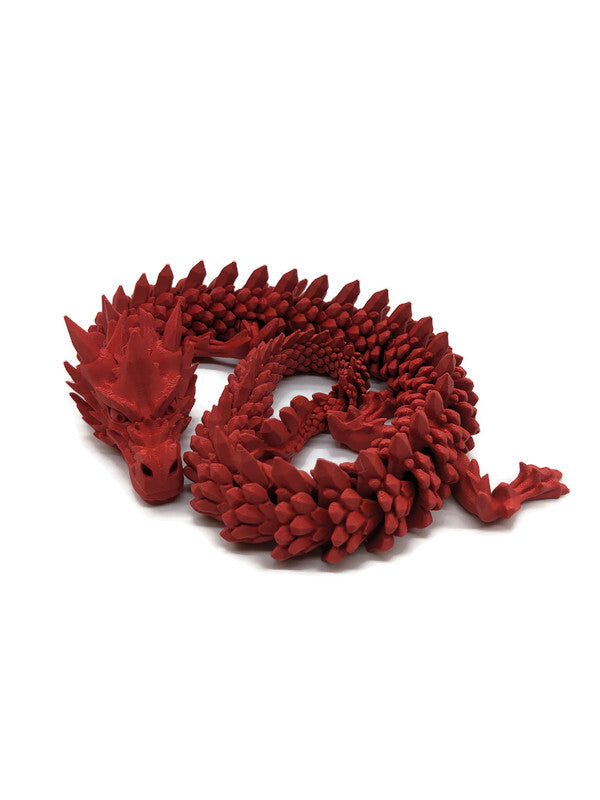 Flexi-Drache „Blutkamm – Wächter der Scharlachklippen“ – gefertigt im 3D-Druck