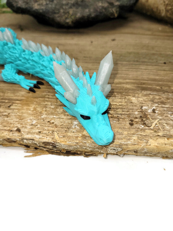 Flexi-Drache „Blauflamme“ – leuchtet im Dunkeln