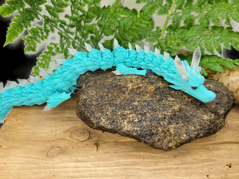 Flexi-Drache „Blauflamme“ – leuchtet im Dunkeln