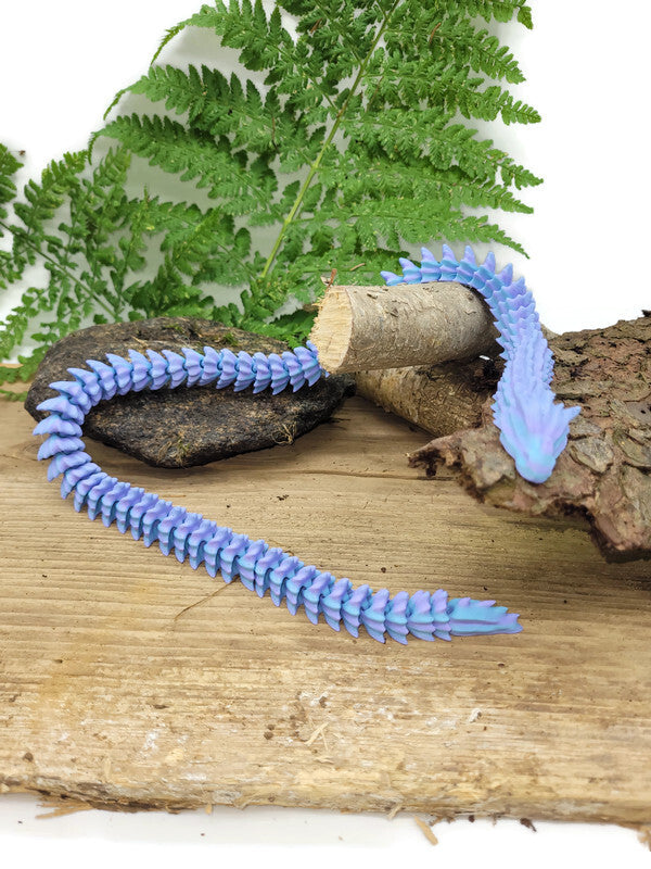 Flexi-Drache „Nebelwind – Schlange der Morgenpfade“ – gefertigt im 3D-Druck