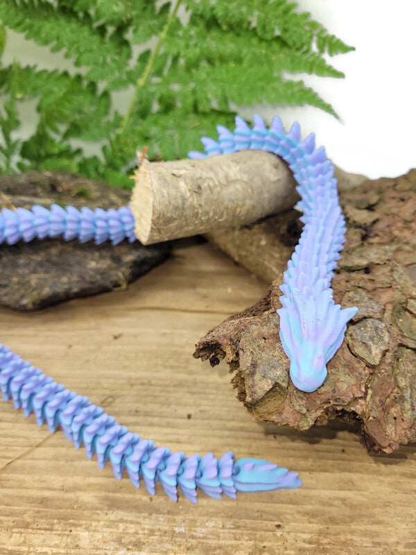 Flexi-Drache „Nebelwind – Schlange der Morgenpfade“ – gefertigt im 3D-Druck