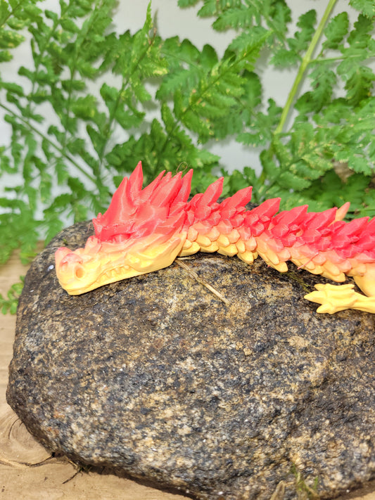 Flexi-Drache „Flammenkamm“ – gefertigt im 3D-Druck