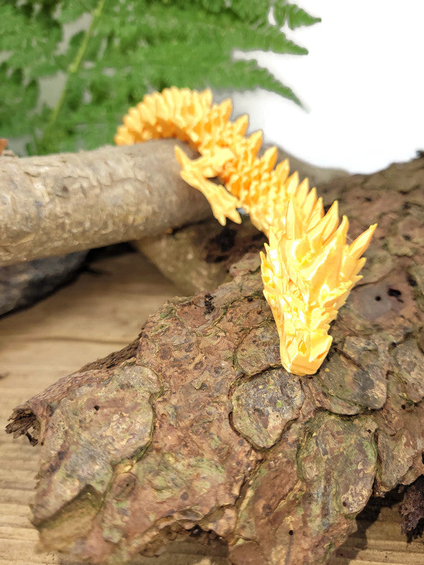 Flexi-Drache „Golden“ – gefertigt im 3D-Druck