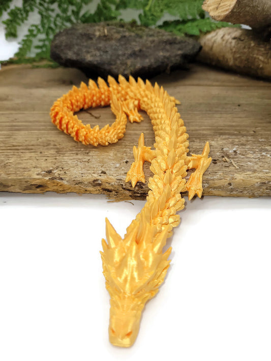 Flexi-Drache „Golden“ – gefertigt im 3D-Druck
