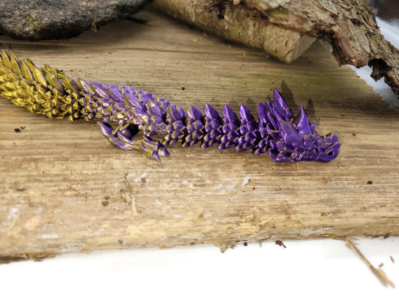Flexi-Drache „Glimmernacht“ – gefertigt im 3D-Druck