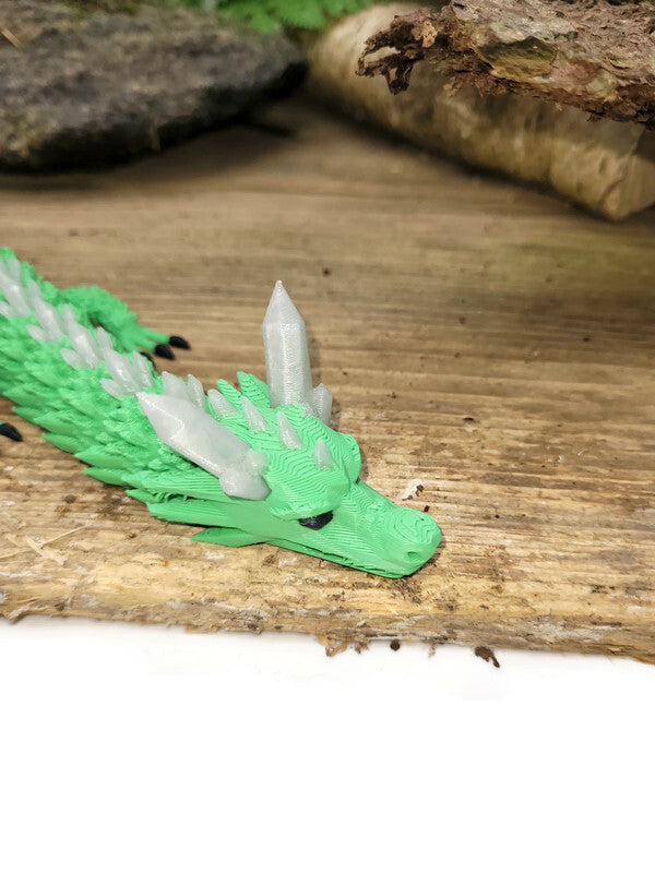 Flexi-Drache „Schattenmoos“ – gefertigt im 3D-Druck