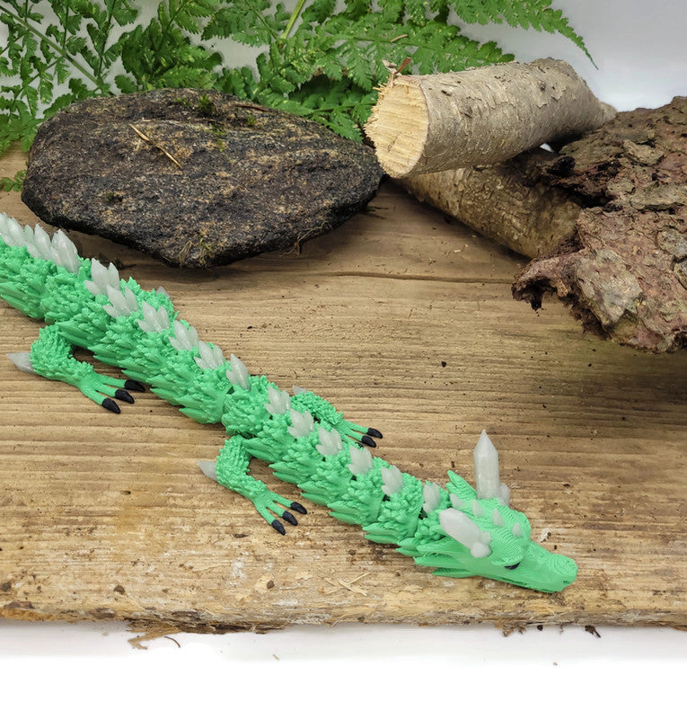 Flexi-Drache „Schattenmoos“ – gefertigt im 3D-Druck