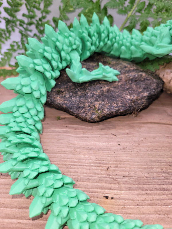 Flexi-Drache „Grünwind“ – handgefertigt im 3D-Druck