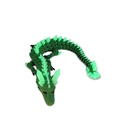 Flexi-Drache „Schattenmoos“ – gefertigt im 3D-Druck