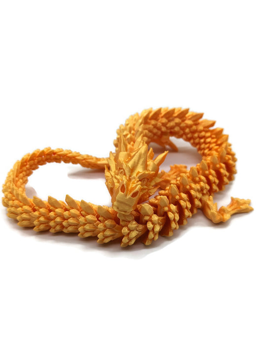 Flexi-Drache „Golden“ – gefertigt im 3D-Druck