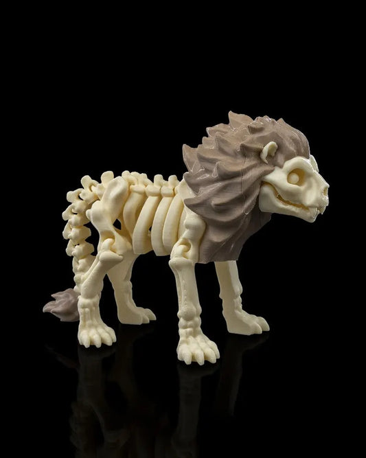 Bewegliches Skelett- Löwe – gefertigt im 3D-Druck