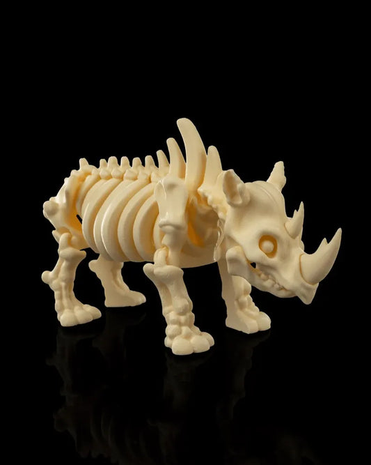 Bewegliches Skelett-Rhino – gefertigt im 3D-Druck