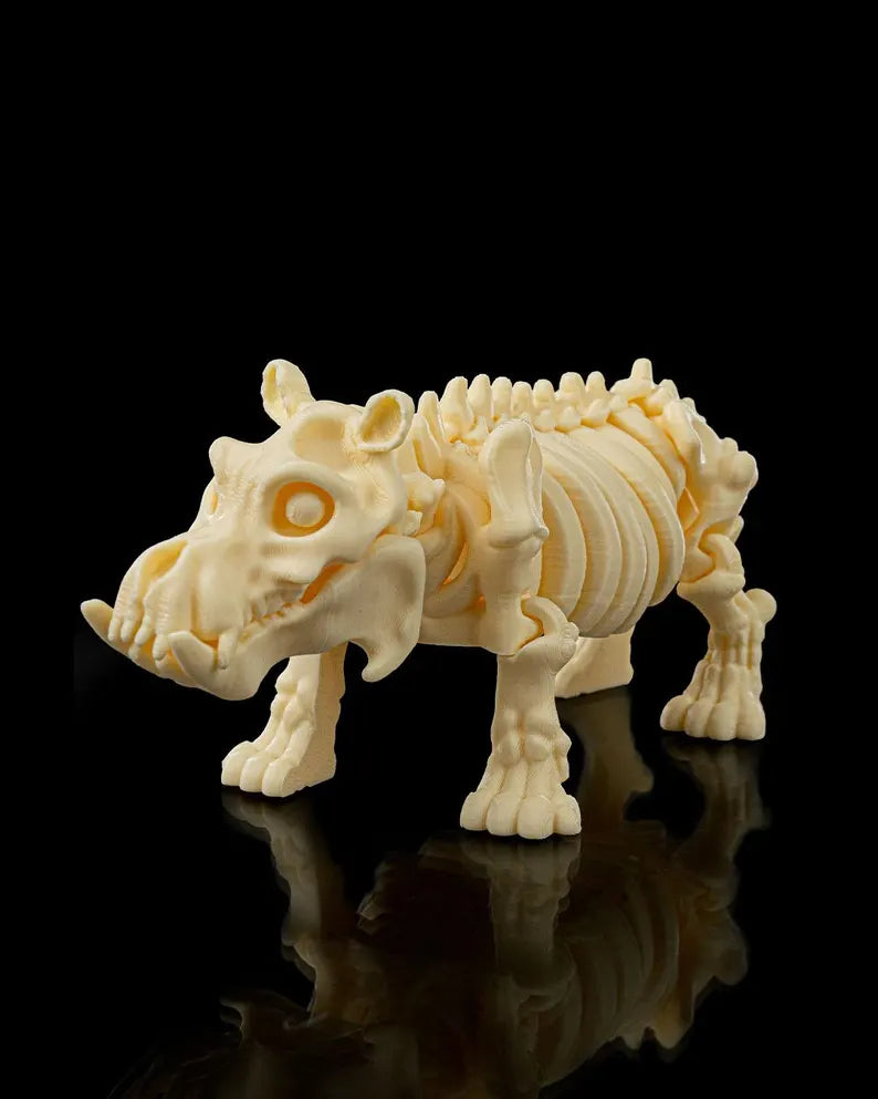 Bewegliches Skelett-Hippo – gefertigt im 3D-Druck